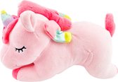 Knuffel In cadeau tas paard Eenhoorn roze fluffy baby meisje 25cm