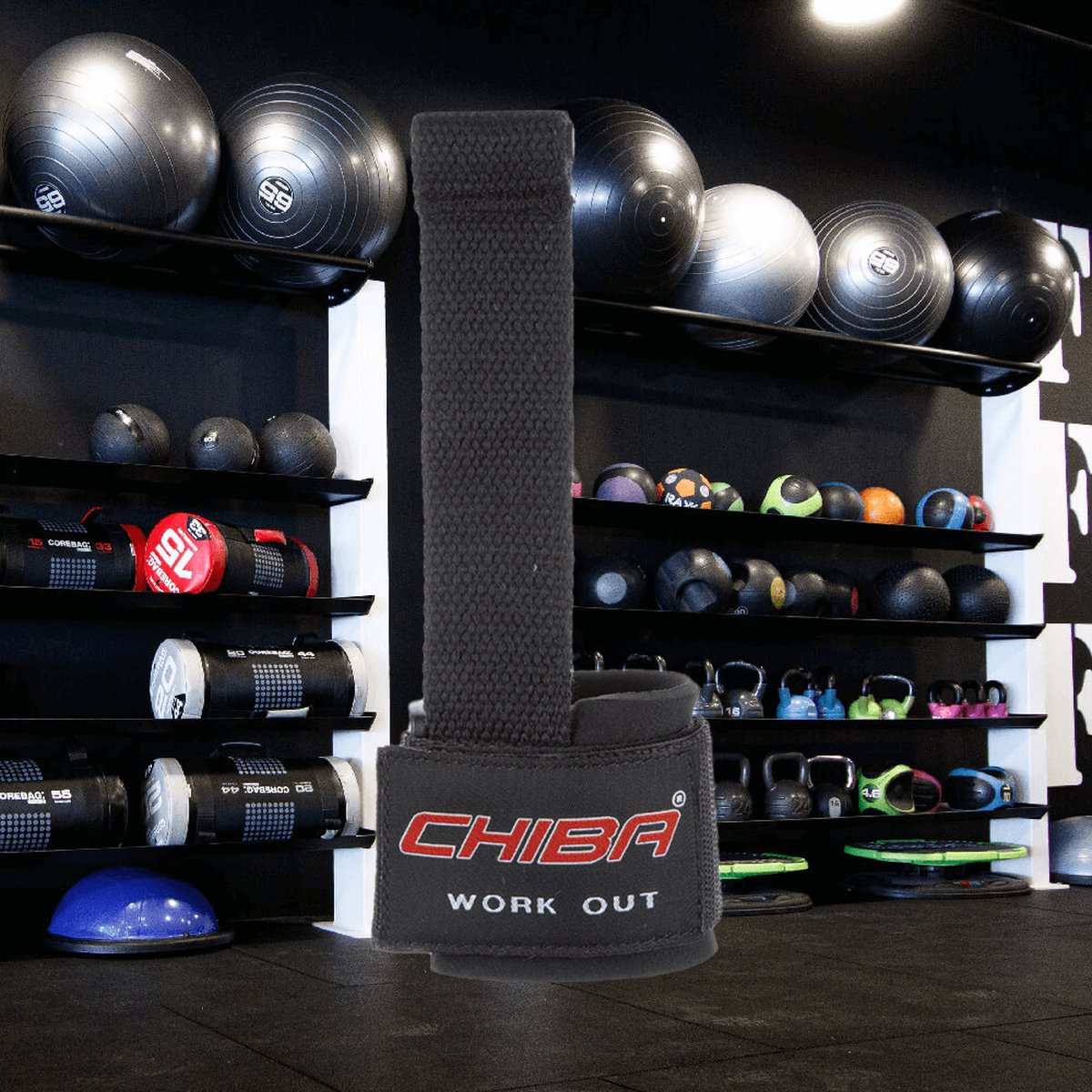 Chiba 40610 Powerstrap 1 (Black) One Size - Accessoires - Trainings uitrusting