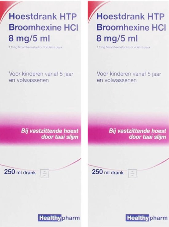 Healthypharm Hoestdrank Volwassen 8mg/5 ml - 2 x 250 ml