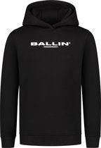 Ballin Amsterdam - Jongens Regular fit Sweaters Hoodie LS - Black - Maat 12