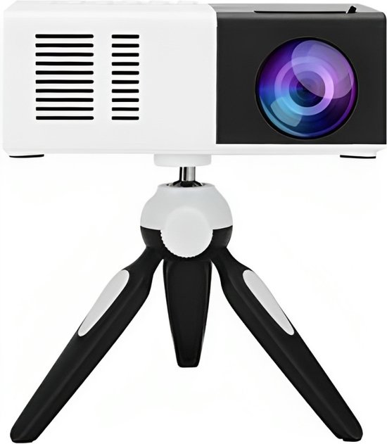 Mini Beamer - Input tot 1920x1080 - Inclusief statief - Projector - Mini Projector - HDMI - USB - Zwart / Wit - Draagbaar - Ingebouwde speaker - Merkloos
