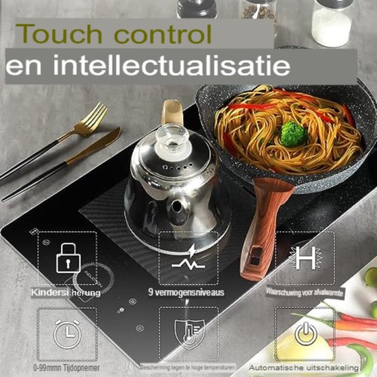 Wokpan met Deksel – 24cm – inductie – met afneembaar handvat