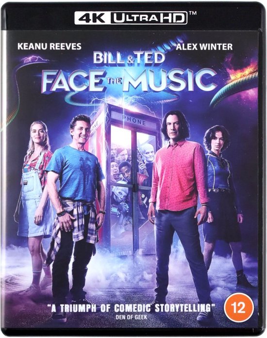 Bill & Ted Face the Music Blu-ray hoes met Keanu Reeves en Alex Winter voor een telefooncel.