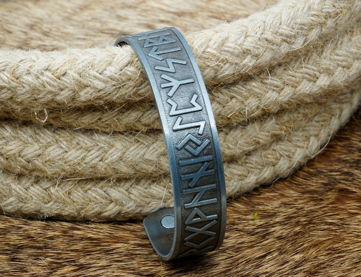 [Two Ravens] Verstelbare Viking Armband - Runen Armband - Armring - Viking Sieraden - Runen - Asatru - Noorse Mythologie