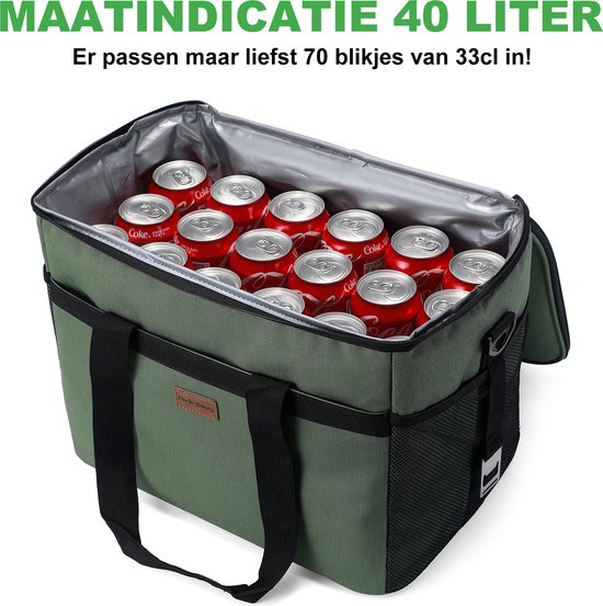 Sac isotherme Packaway à 4 couches - Sac à lunch 30 litres - Vert