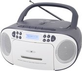 Reflexion RCR2260DAB/GR Radio/CD-speler DAB+, DAB, VHF (FM) AUX, CD, Cassette, USB Wit, Grijs