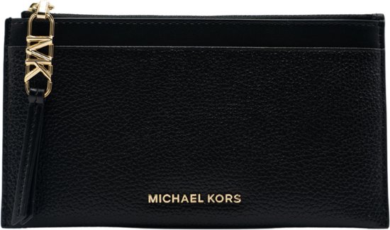 Portefeuille pour femme Michael Kors LG Zip Card Case - Zwart - Taille unique
