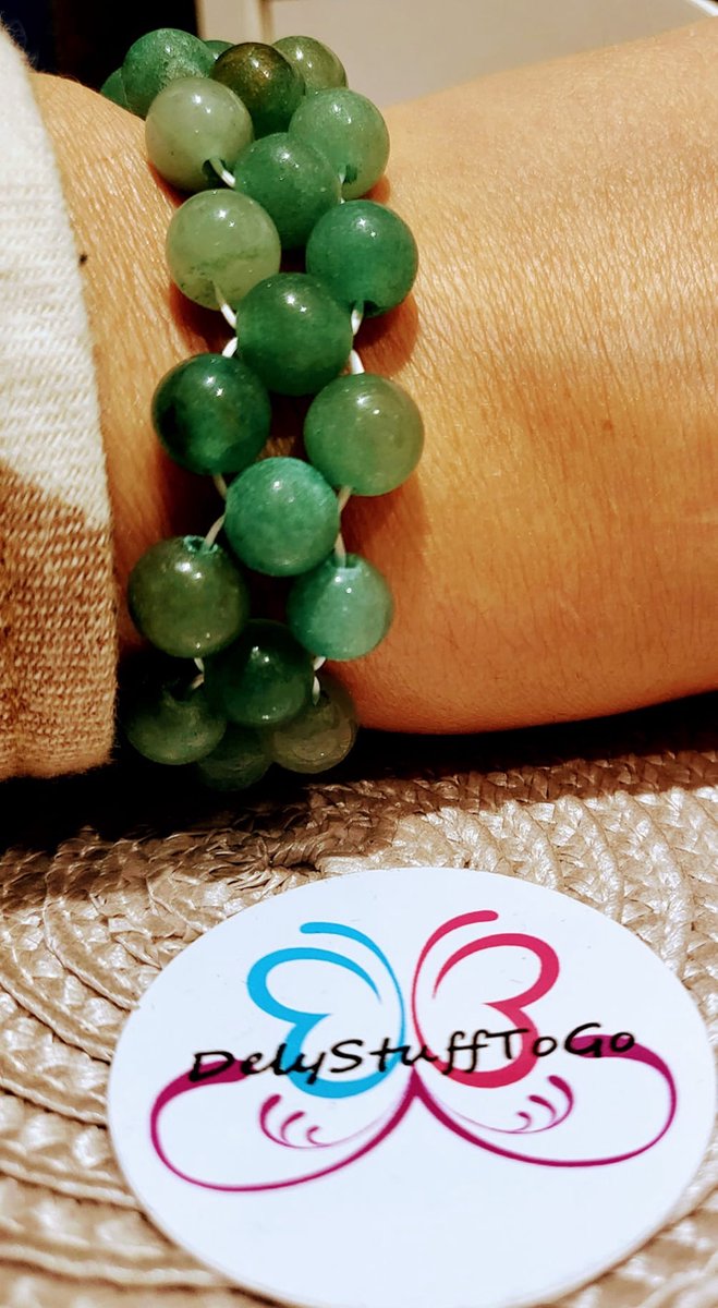 Groene aventurijn armband elastisch.