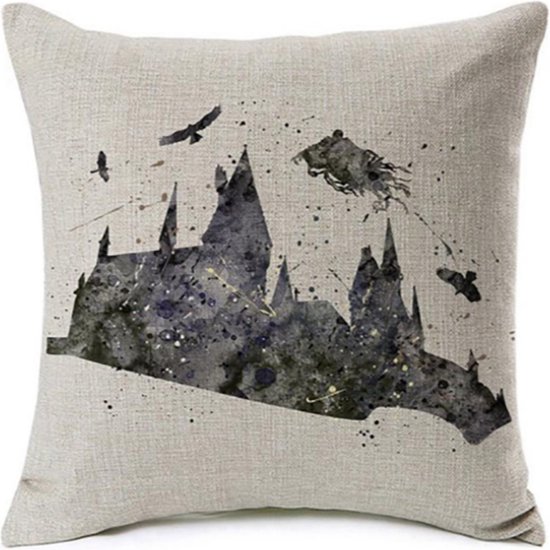 Harry Potter Kussenhoes | Hogwarts & Dementor | 45x45 cm