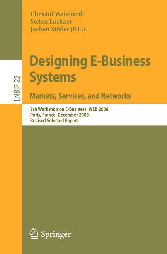 Designing E-Business Systems: Markets, Services, and Network ... - cover
