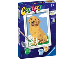 foto van Ravensburger CreArt Friendly Retriever - Schilderen op nummer voor kinderen