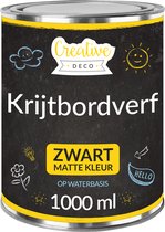 Creative Deco 1L Krijtbord Verf – 1000ml – Mat Zwart, Op waterbasis