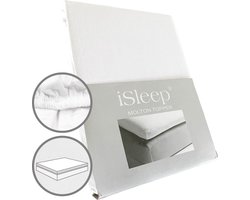 iSleep Molton Topper - 100% Katoen - Tweepersoons - 160x220 cm - Wit