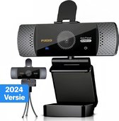 PiXXO® Pro 2K Quad-HD Webcam - Smart Autofocus - Streaming Camera - 360° Draaibaar - Ruisvrije Stereo Microfoon - Thuis & Zakelijk - Plug & Play - Laptop & PC - Windows & Mac - incl. Statief en Opbergtas