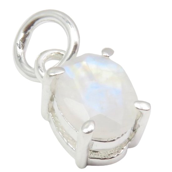 Bijoux nature - Pendentif collier en argent sterling 925 avec pierre de lune - Bijoux en pierres précieuses Boho - Pierre naturelle
