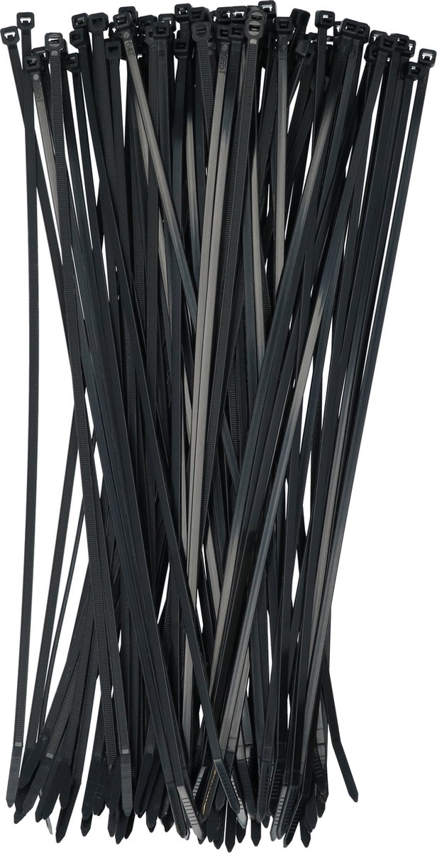 Schwarze Kabelbinder 30,5 Cm X 0,5 Cm – Nylon 66, Feuerfest, UV-beständig, 34 Kg Zugfestigkeit