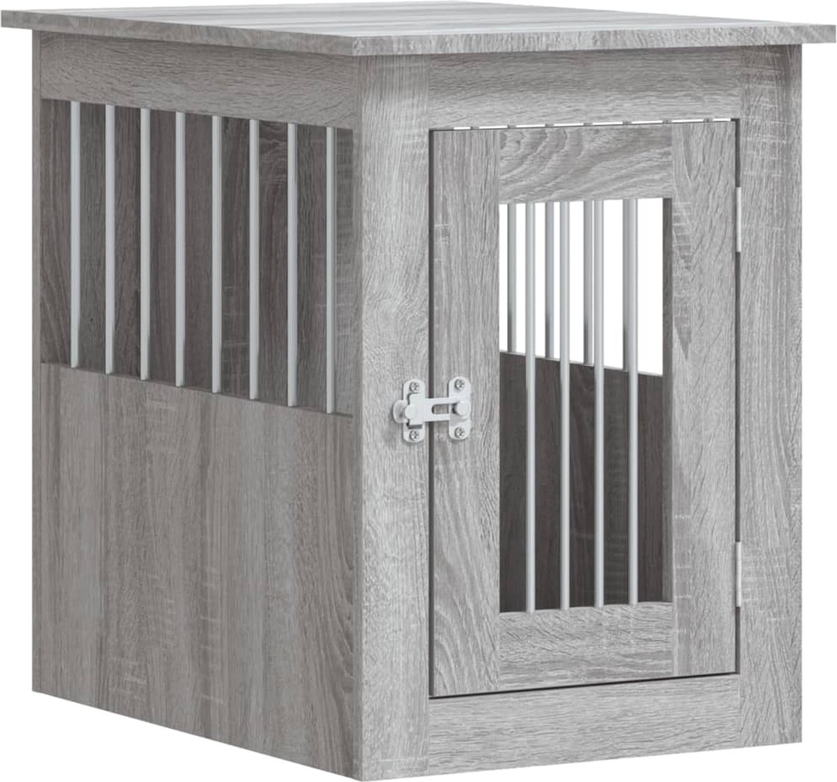 Bol.com vidaXL - Hondenbench - 45x62x59 - cm - bewerkt - hout - grijs - sonoma aanbieding