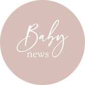 Studio le petit - Sticker baby nieuws - 50 Stuks - Geboortesticker - Sluitzegel - Powder Pink - Zwanger