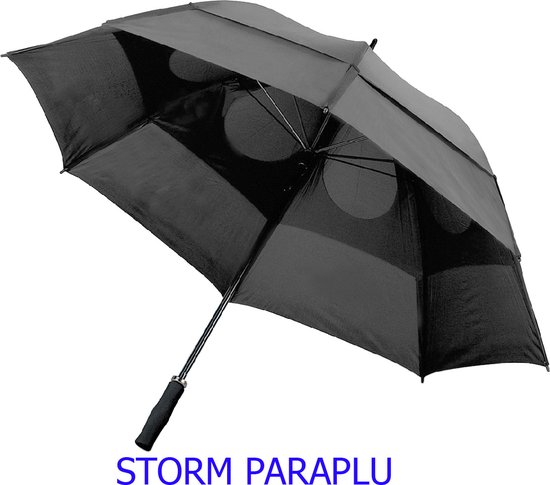 Lupine - StormUmbrella - Solide et résistant aux tempêtes ! Parapluie Big Storm ! ø 120 cm - Grijs - Convient également pour 2 personnes !