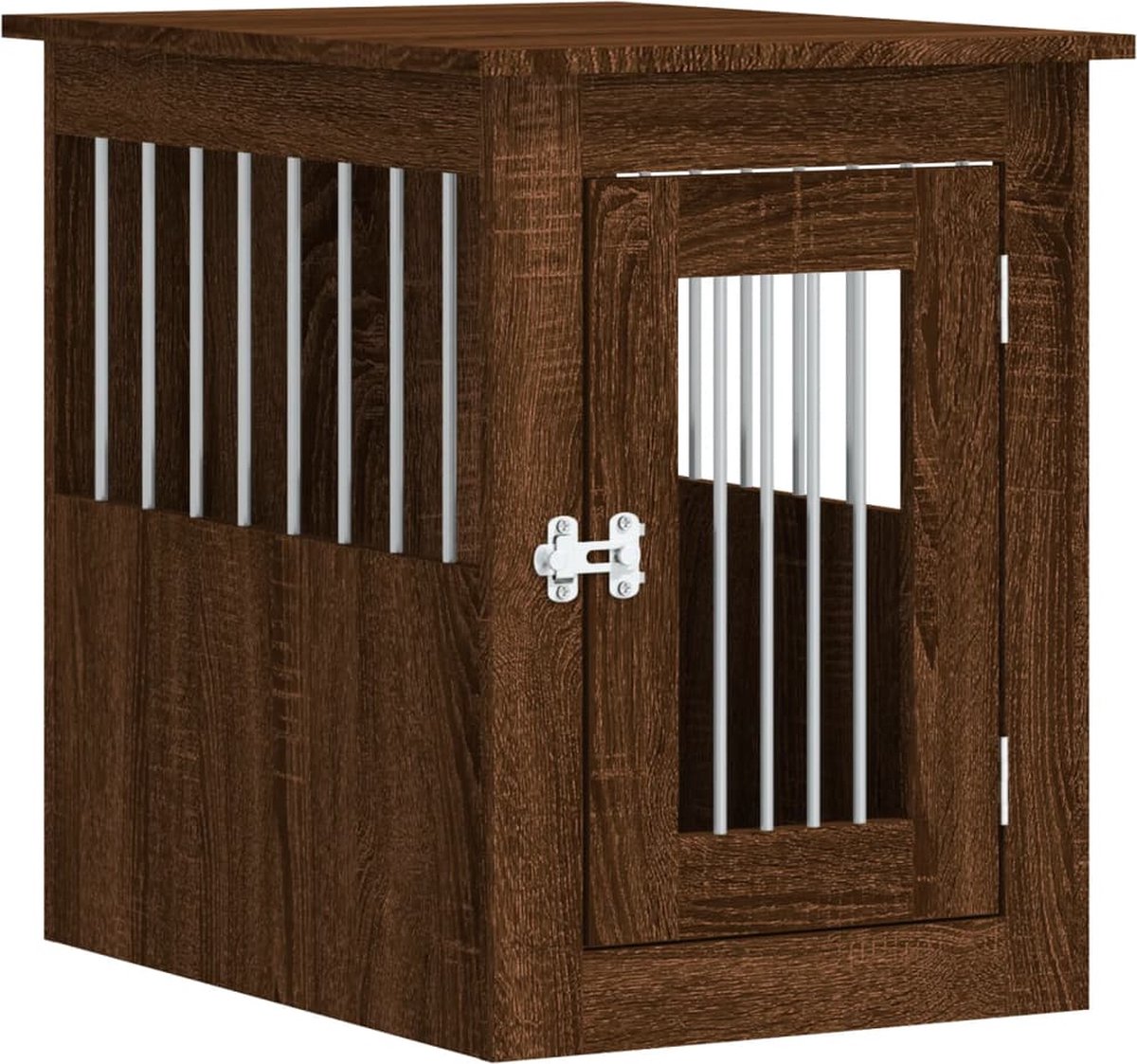 Bol.com vidaXL - Hondenbench - 45x62x59 - cm - bewerkt - hout - bruin - eikenkleur aanbieding
