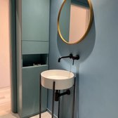 Robinet de lavabo à encastrer noir - silence - mural - robinet de salle de bain - robinet de WC