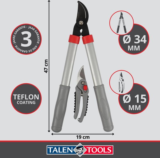 Talen Tools - Snoeiset - Takkenschaar - Snoeischaar - Koolstofstalen messen van Talen Tools — afbeelding 5