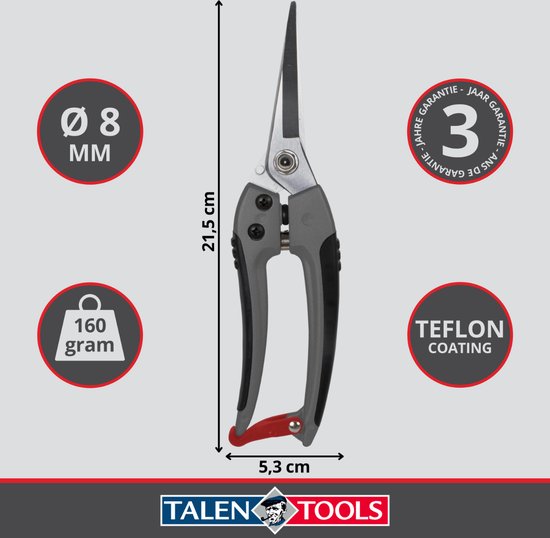 Talen Tools - Bloemenschaar - Premium - 21 cm van Talen Tools — afbeelding 3