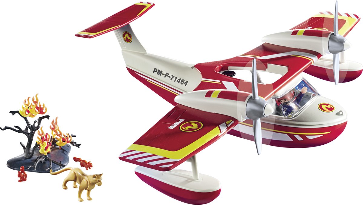 PLAYMOBIL Action Heroes Brandweervliegtuig met blusfunctie - 71463 — afbeelding 4