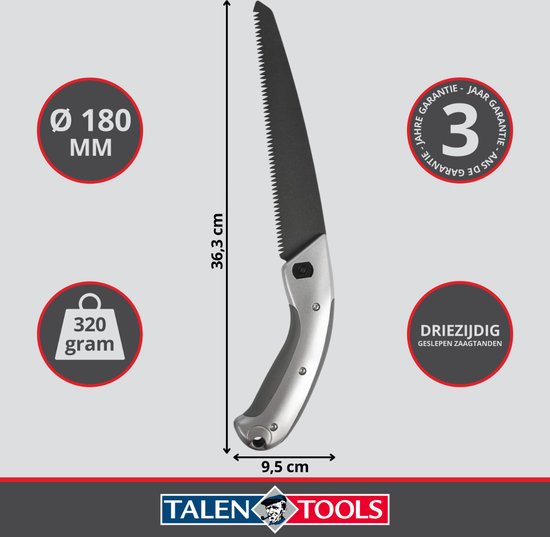 Talen Tools - Snoeizaag - Met houder - Hoge kwaliteit - 36 cm van Talen Tools — afbeelding 2