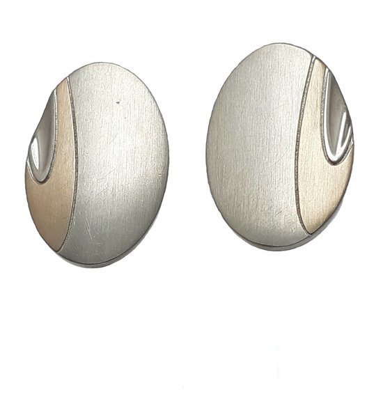 Oorbellen - zilver/goud - Verlinden juwelier