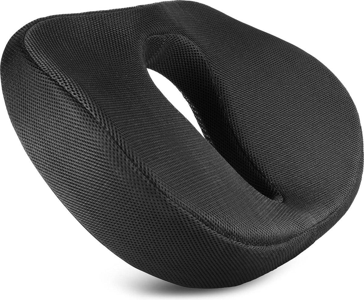 Ahlsen Coussin Orthopédique Pour Hémorroïdes Memory Foam Pour Le Soulagement Des Hemorroides Et Coussin Coccyx Pain Post Natal Pour Fauteuil Roulant Siege De Voiture Bureau Exterieur Noir 81082318