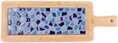 Mozaïekpakket borrelhapjes serveerplank - blauwe zee; Hobbypakket - Knutselpakket voor volwassenen