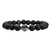 Bela Donaco Armband Luxury B10 - Gold sheen Obsidiaan - Sterling Zilver