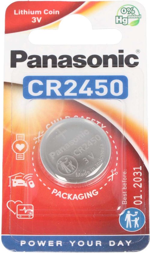 Piles Panasonic CR2450 - CR-2450L/1BP