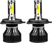 TLVX H4 55Watt Mini LED lampen – Canbus – Koplampen – Motor - Headlights - 5000K - Wit licht – Autoverlichting – 12V – 55w halogeen vervanger - Dimlicht – Grootlicht – 28.000 Lumen (2 stuks)