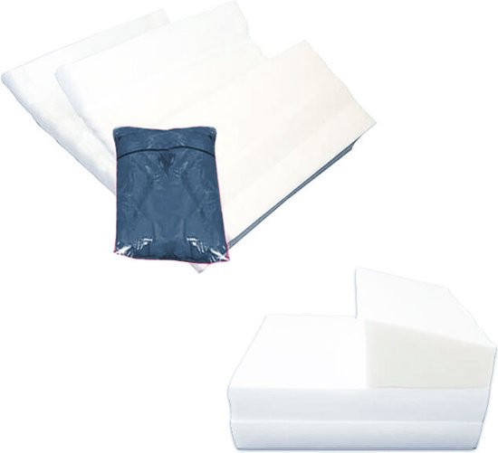 Luxe logeermatras - navy blauw - camping matras - reismatras - opvouwbaar matras - 200 x 70 x 15 - met kussens - Viking Choice