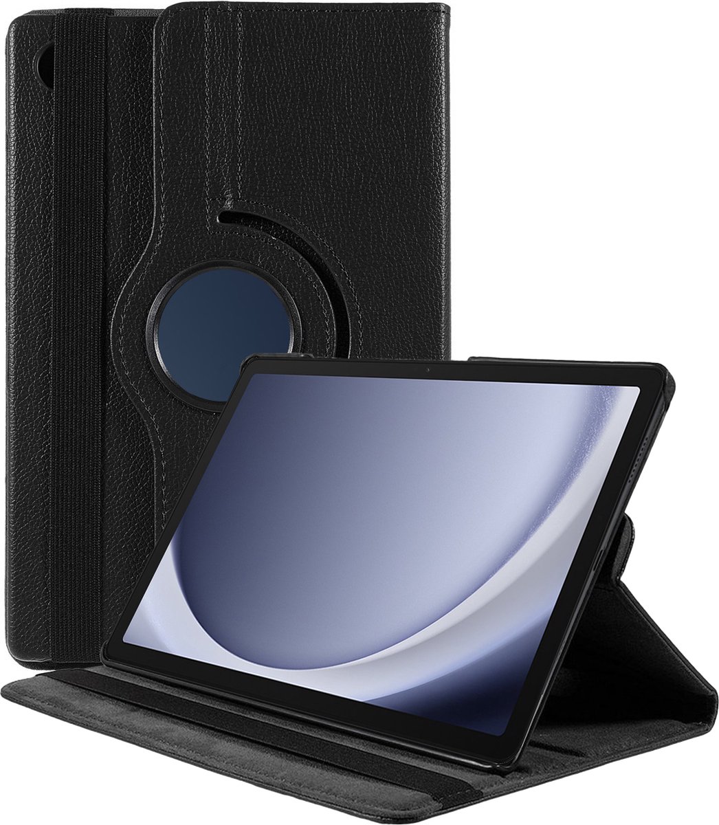 Hoes geschikt voor Samsung Galaxy Tab A9 – Arara draaibaar tablethoes – Zwart