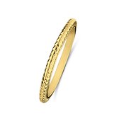 Lucardi Dames Stalen goldplated ring bolletjes - Ring - Staal - Goudkleurig - 21 / 66 mm