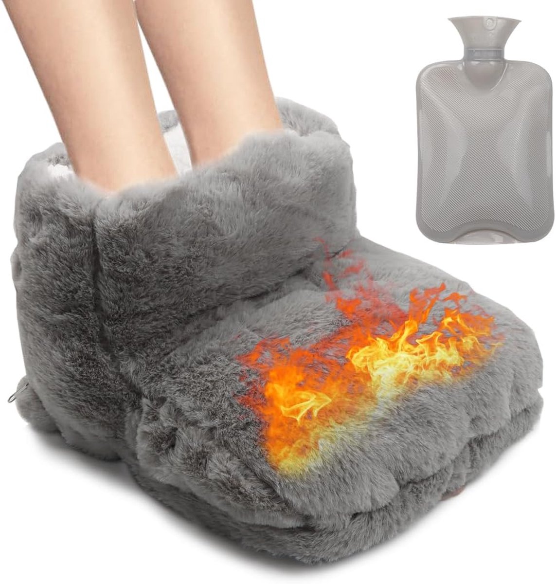 Goedkoopste Foot Warmer, 2-in-1 Foot Warmer Bottle, 1 Litre Large Hot Water Bottle Feet, Foot Heater, Foot Warmer Without Electricity for Home, Office, Cold Feet in Winter