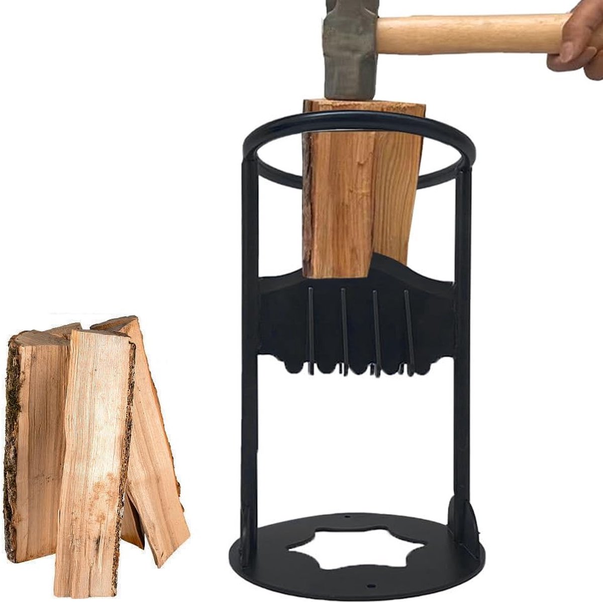 Fendeuse de bois de chauffage manuelle, fendeuse de bûches Portable,  fendeuse de bois robuste pour cheminée, Barbecue, camping pour couper des  bûches