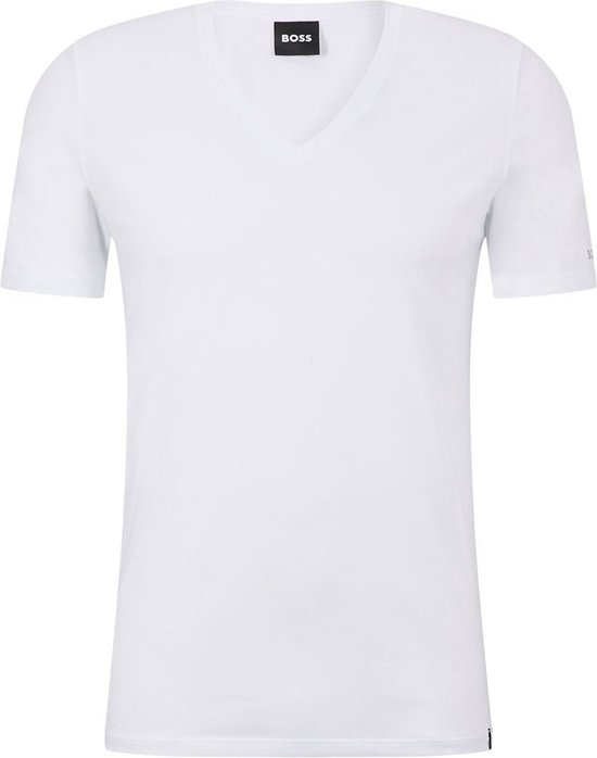 HUGO BOSS Motion stretch T-shirt slim fit (1-pack) - heren T-shirt V-hals - wit - Maat: XL
