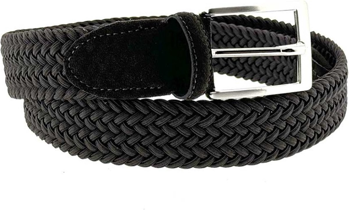 LeCram 1002 Elastische vlecht riem bruin, 120