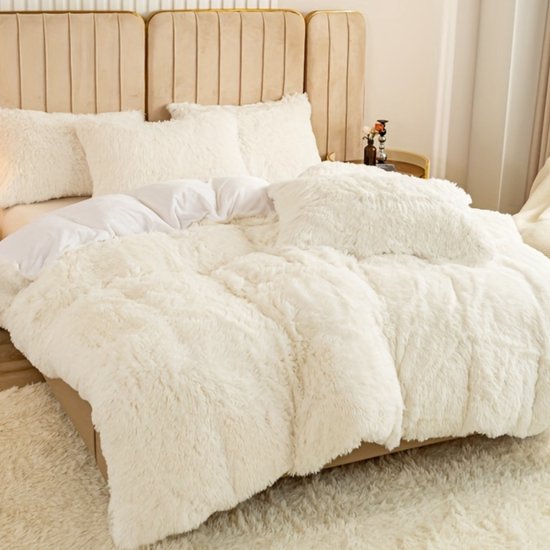 Housse de Couette Polaire Beige