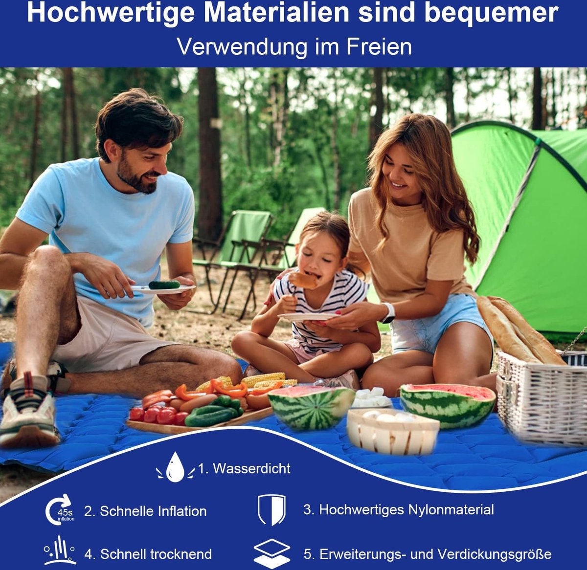 Outdoor Slaapmatje Camping Opblaasbaar Matras Ultralicht Luchtkussen Reismat Opvouwbaar Bed Geen Hoofdsteun voor Ingebouwde Inflatorpomp Reizen Wandelen kopen vanaf een prijs van 23
