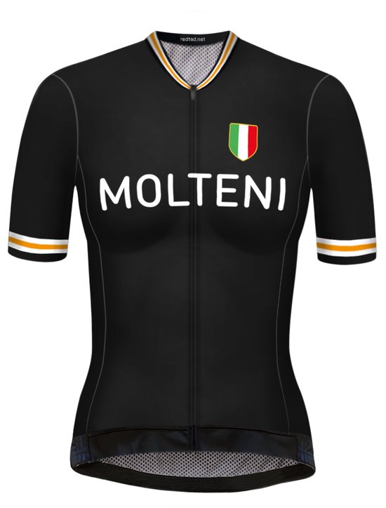 Maillot Cyclisme Femme Retro Molteni Zwart - REDTED (XL)