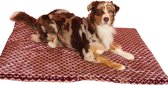 Hondenkussen-hondendeken-hondenmand- Retro rood- maat XL: 105x70cm
