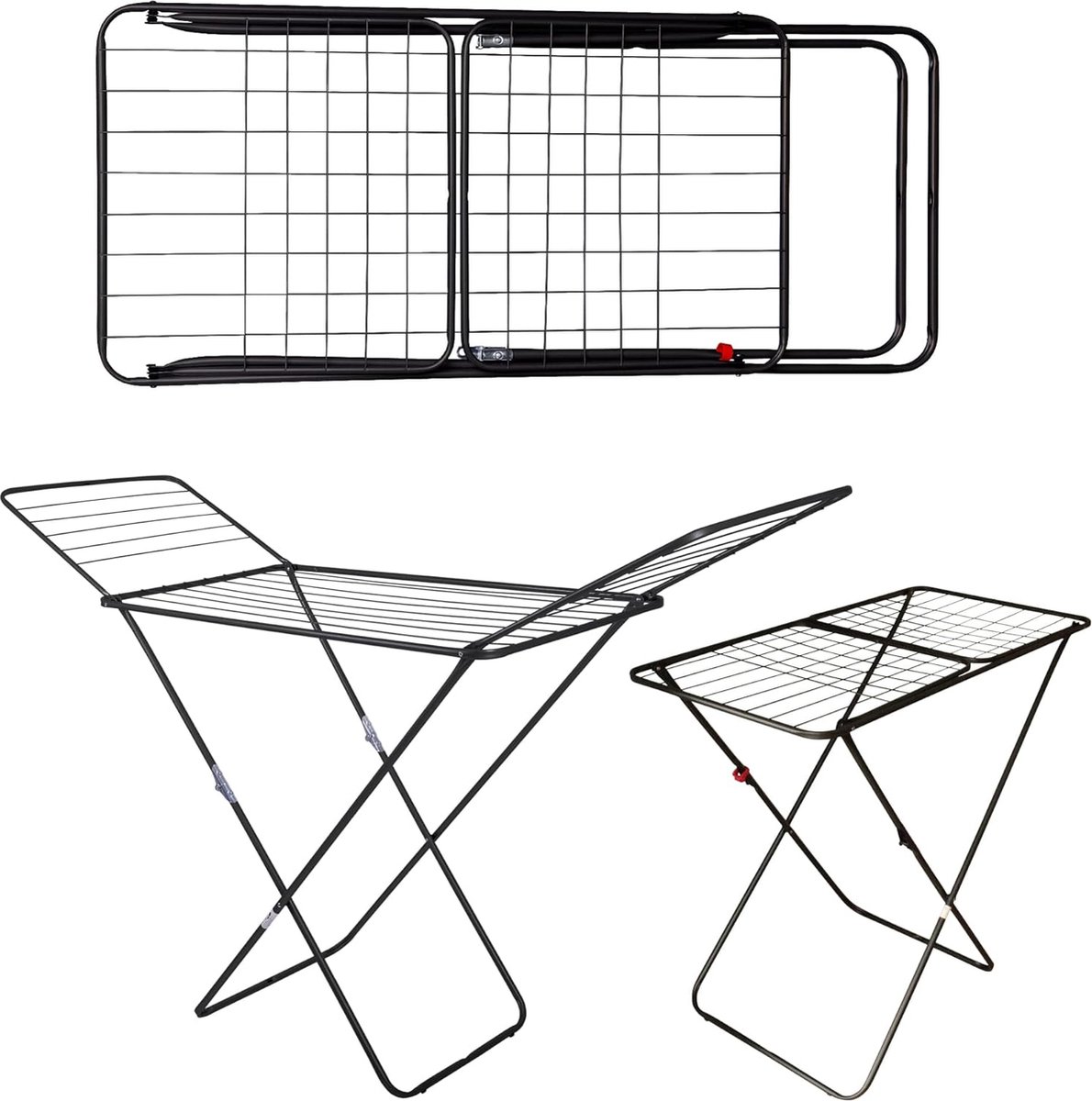 Goedkoopste wasdroogrek met grote capaciteit opgewaardeerde versie, droogrek kleding, waslijn roestvrij staal, vouwen binnen en buiten
