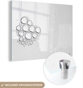 MuchoWow® Glasschilderij 80x60 cm - Schilderij acrylglas - Meerdere druppels bij elkaar - Foto op glas - Schilderijen