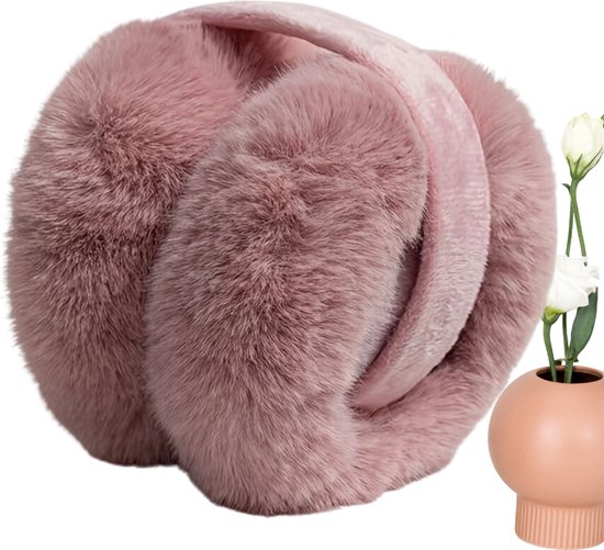 RUIKUNA Vrouwen Winter Oorbeschermers Pluizige Faux Fur