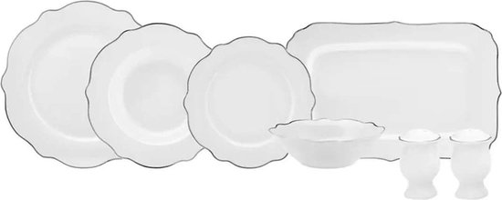 Karaca Ria Lila Set de vaisselle 39 pièces, set de table, 12 assiettes de  service 20,5 cm, 12 assiettes plates 20,7 cm, 12 bols à soupe 14,8 cm, 2  assiettes à bord ovale, faïence : : Cuisine et Maison